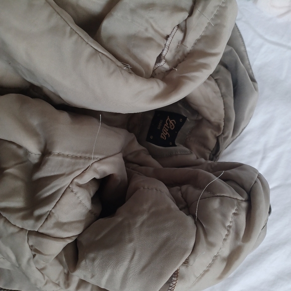 VTG Luba Paris Women's Metallic Khaki Spring Fall Coat Jacket Lagenlook - Picture 11 of 11